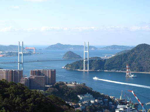 View of Megami Ohashi Bridge from Mt. Nabekanmuri